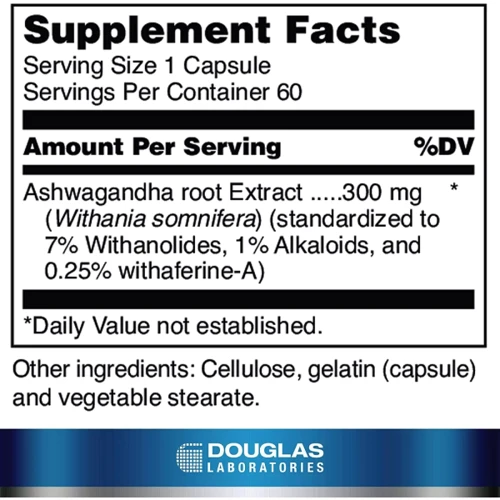 Douglas Laboratories Ayur-Ashwaganda Ашвагандха 60 капсул: Форма выпуска Капсулы