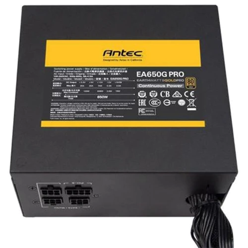 Блок живлення Antec EarthWatts EA650G Pro (0-761345-11618-3): Коннектори 20+4pin / 1x4+4pin / 3 HDD /6 SATA / 4x6+2pin