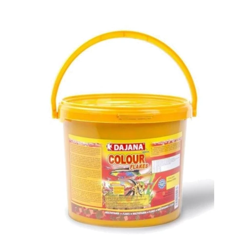 Корм для риб Dajana Colour Flakes для стимуляції забарвлення в пластівцях 18 л 4 кг (DP002H (5461))