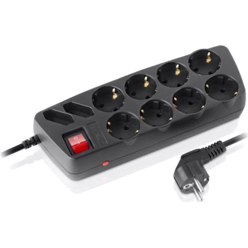 Сетевой фильтр REAL-EL RS-10 Protect 5 м Black (EL122300040): Тип розеток Евророзетки (Тип CEE 7)