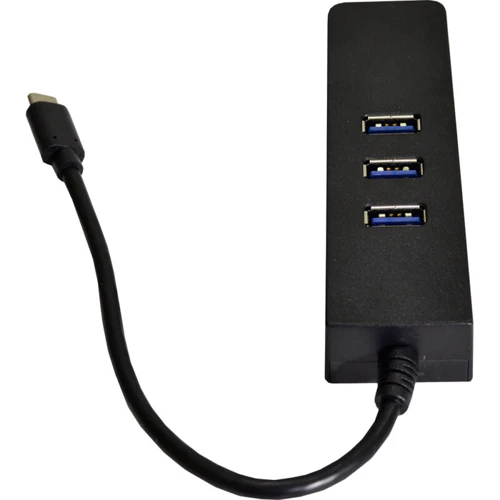 Адаптер Dynamode USB-C to 3xUSB 3.0 + RJ45 Black: Колір чорний
