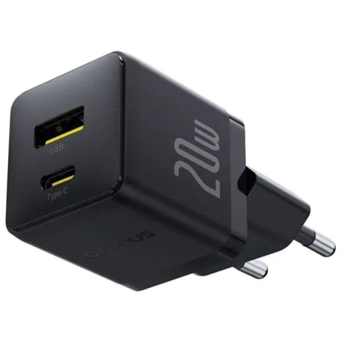 Зарядное устройство Baseus Wall Charger Palm USB-C+USB 20W with USB-C Cable Black (P10111608113-01): Тип сетевое