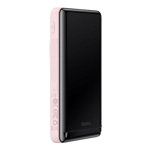 Внешний аккумулятор Baseus Magnetic Bracket Wireless 10000mAh 20W Pink (PPCX000004): Кабели/переходники для смартфонов в комплекте USB Type-C