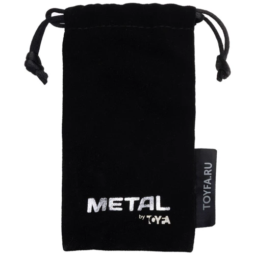 Анальная пробка с кристаллом Metal By Toyfa Gold anal plug ruby
