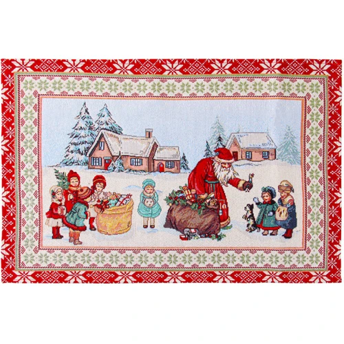 Салфетка гобелен с люрексом новогодняя Lefard HIVER LUREX 35х50 см (716-123)