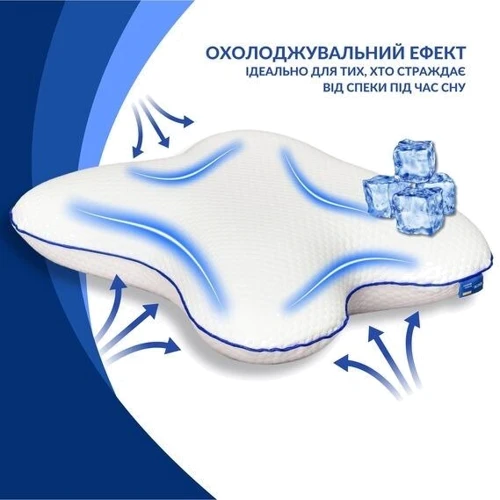 Подушка IDEIA Memory Foam ортопедическая бабочка 58х50х12 см (2200004315751): Материал чехла трикотаж