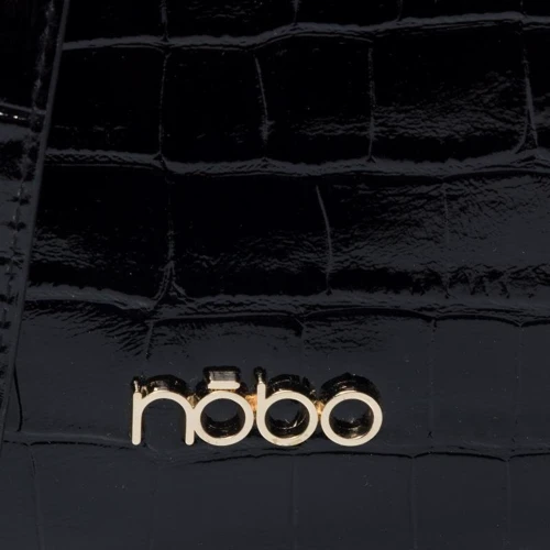 Жіноча сумка через плече Nobo чорна (NBAG-I3310-C020): Фактура Тиснення, глянцевий