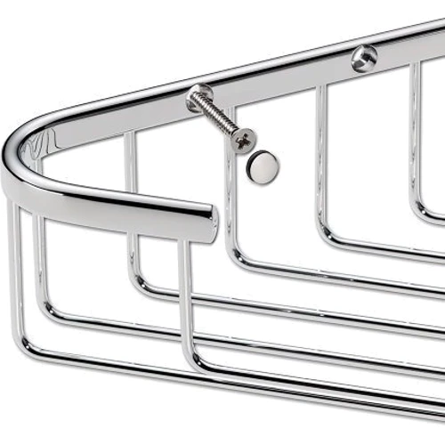 Полка-сетка угловая для ванной комнаты KELA Brass серебристый 24.5х18.5 см (21916)