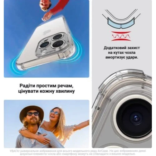 Чохол для телефона ArmorStandard Air Force Camera cover Transparent for OPPO Reno12 Pro (ARM78021): Колір прозрачный
