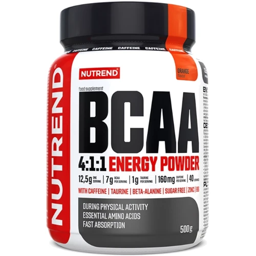 Амінокислота для спорту Nutrend BCAA 4:1:1 Energy Powder 500 g / 20 servings / orange