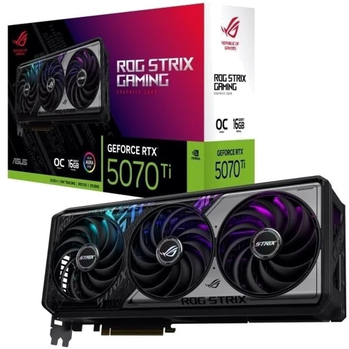 Видеокарта ASUS GeForce RTX5070 Ti 16GB ROG STRIX OC GAMING (ROG-STRIX-RTX5070TI-O16G-GAMING) UA
