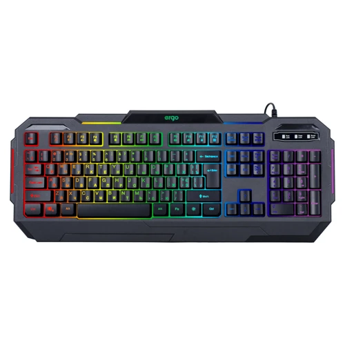 Клавиатура ERGO KB-680 ENG/RUS/UKR Black: Подключение проводное
