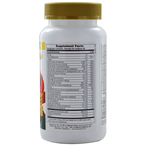 Natures Plus Source of Life Gold Gummies Multi-Vitamin 60 gummies Мультивитамины для взрослых, микс: Тип Мультивитамины