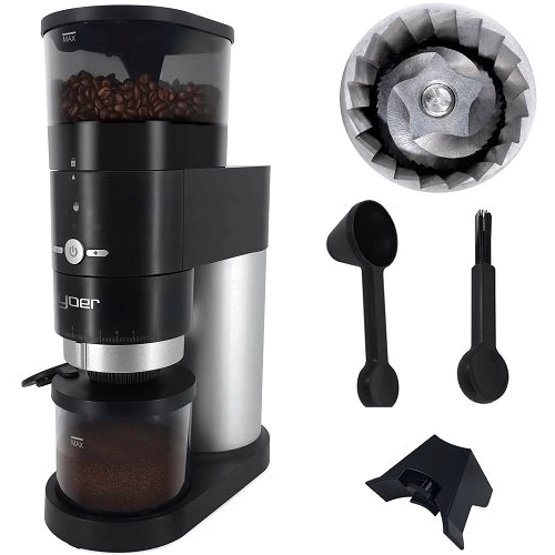 Кофемолка Yoer Mulino BCG01BK: Вместимость, г 150