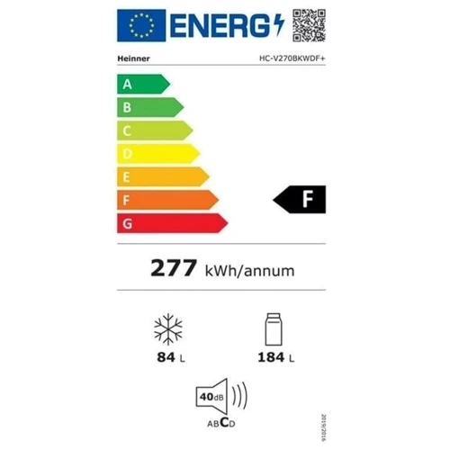 Холодильник HEINNER HC-V270BKWDF+: Исполнение отдельностоящий