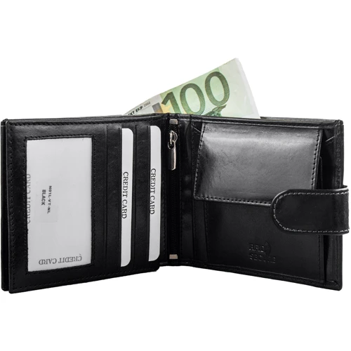 Мужское портмоне DNK Leather черное (DNKN01L-NL-black): Тип Портмоне