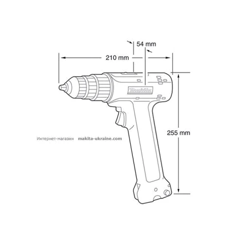Шуруповерт аккумуляторный Makita 6096DWE: Тип патрона быстрозажимной