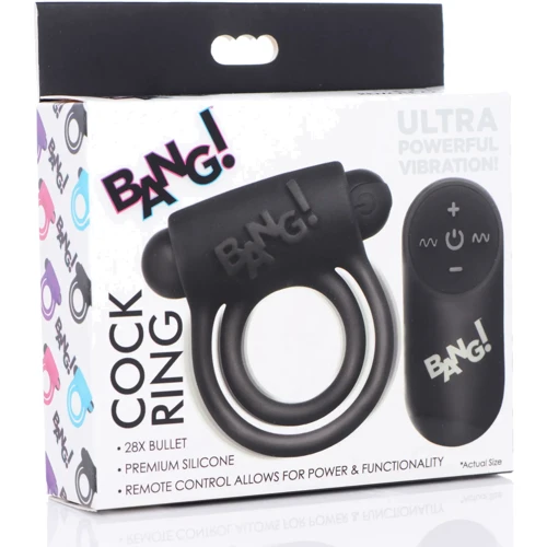 Эрекционное кольцо BANG! Remote Control Vibrating Cock Ring & Bullet