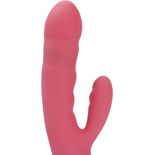 Вибратор-кролик Svakom Avery Strawberry Pink (с двигающимся стволом, движение вперед-назад)