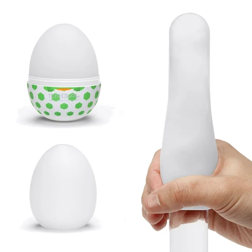 Мастурбатор-яйце Tenga Egg Stud із шестикутними виступами