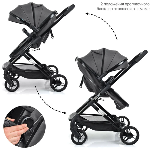 Коляска-трансформер Bambi M 3895-11 Серая: Пол ребенка девочка, мальчик