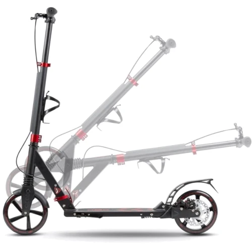 Самокат с дисковым тормозом Kidwell WXM RST-A02 Red: Конструкция рамы складная