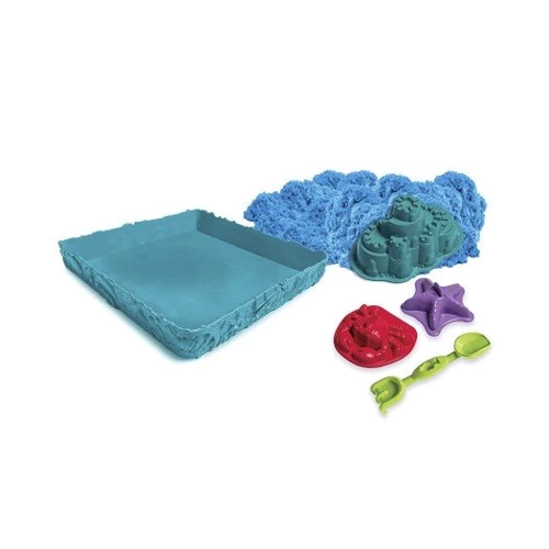 Набор песка для детского творчества - Kinetic Sand Замок Из Песка (голубой, 454 г, формочки, лоток): Производитель Kinetic Sand