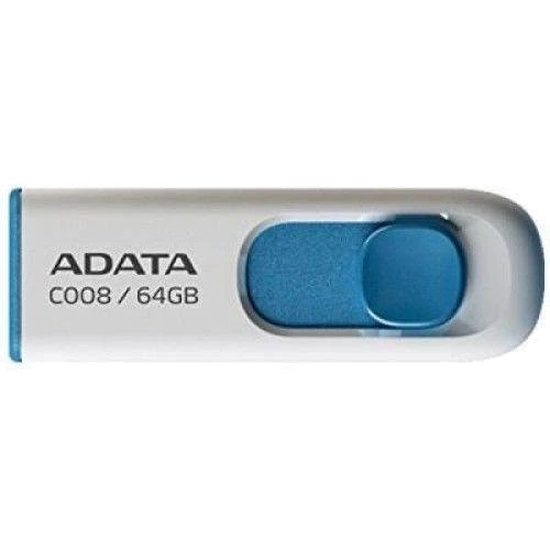 USB-флешка ADATA 64GB C008 USB 2.0 White/Blue (AC008-64G-RWE)
