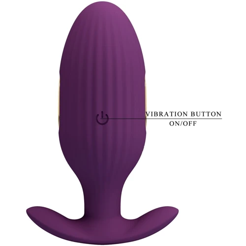 Анальная вибропробка LYBAILE Pretty Love Jefferson Violet с электростимуляцией (BI-040083HP-1)