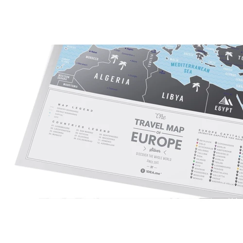 Скретч-карта Европи Travel Map Silver Europe (Eng) фото 5