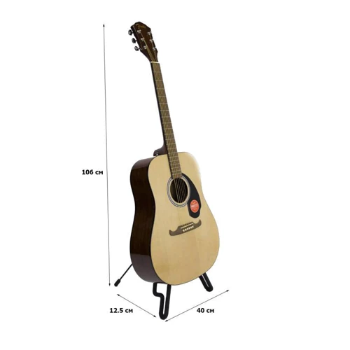 Акустична гітара Fender FA-125 WN Nat w/Gig Bag: Кількість струн 6