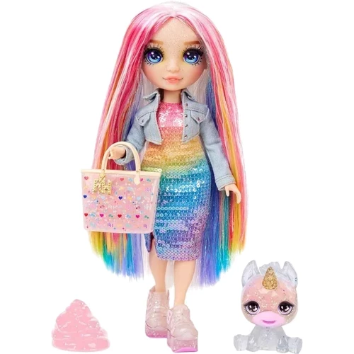 Игровой набор с куклой Rainbow High серии Classic Амая со слаймом (120230): Особенности На шарнирах, С блестками, С подставкой