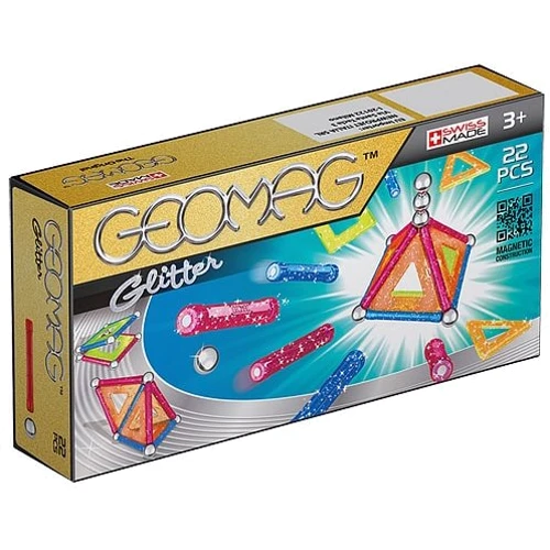 Geomag Color GLITTER 22 детали | Магнитный конструктор Геомаг