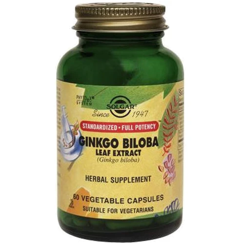 Solgar SFP Ginkgo Biloba Leaf Extract 60 Vegetable Capsules