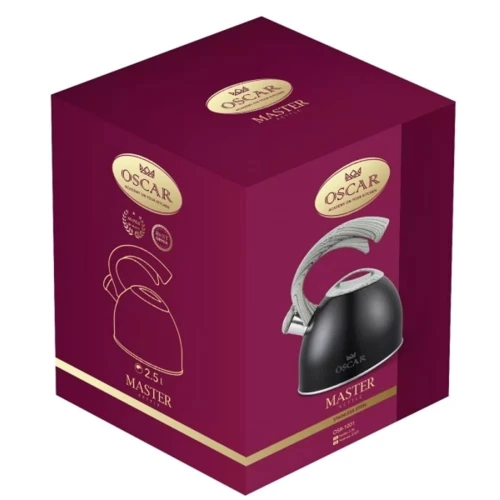 Чайник OSCAR Master 2.5 л (OSR-1001): Особенности Фиксированная ручка, Свисток