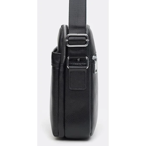 Мужская сумка через плечо Keizer черная (K19748-black): Фактура Гладкая, Матовая