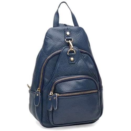 Жіночий рюкзак Borsa Leather синій (K1162-blue)