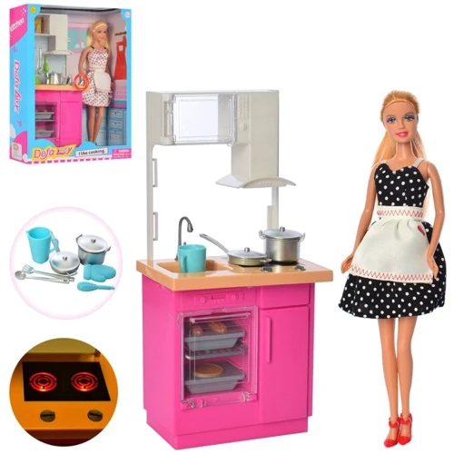 Кукла Defa Lucy кухня с набором мебели (8439-BF)