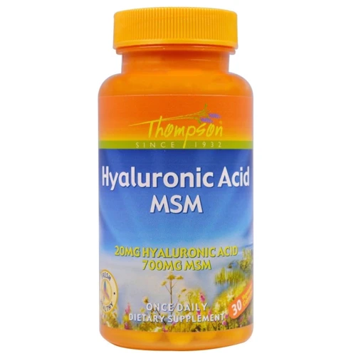 Thompson Hyaluronic Acid MSM, 30 Veggie Capsules (THO-61769)