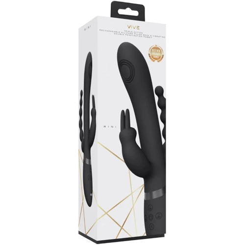 Вибратор-кролик Vive Rini 3в1 Black