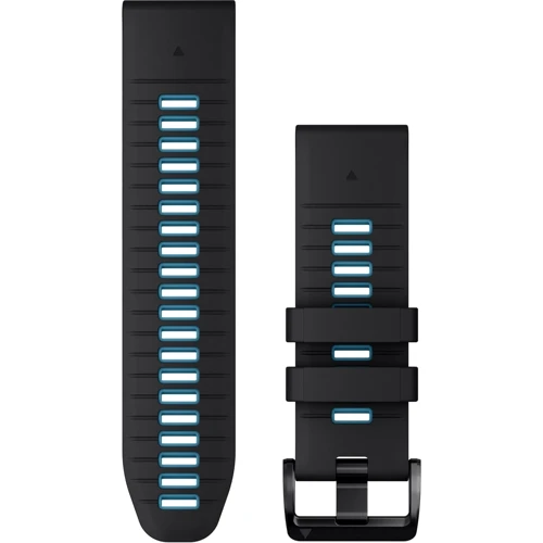 Ремешок Garmin QuickFit 26 Watch Bands Black/Cirrus Blue Silicone (010-13281-05)