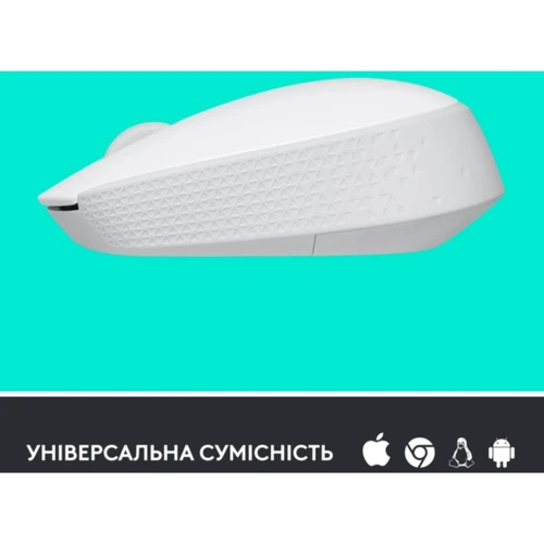 Мышь Logitech M171 White (910-006867): Эргономика симметричная для левшей