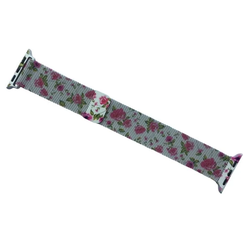 Аксессуар для Watch Fashion Milanese Loop Band Flowers Red Lily for Apple Watch 42/44/45/49mm