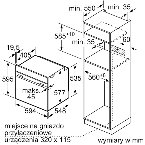 Духовой шкаф электрический Bosch HSG7584B1: Мощность подключения, Вт 3600