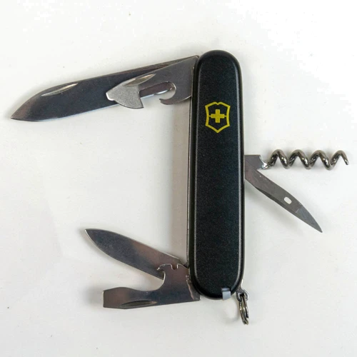 Мультитул Victorinox SPARTAN MAT черный матовый лак с желтым лого (Vx13603.3_M0008p) фото 7
