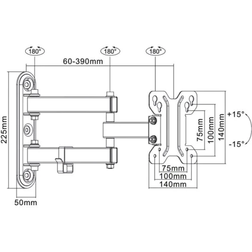 Кронштейн для ТБ UniBracket BZ 11-13: Сумісність 15"-23"