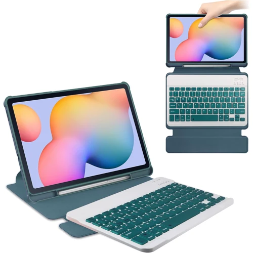 Аксессуар для планшетных ПК BeCover Case Rotatable Smart Keyboard Dark Green for Samsung Galaxy Tab S6 Lite 2024 P620/P625/P627 (712589): Цвет зеленый