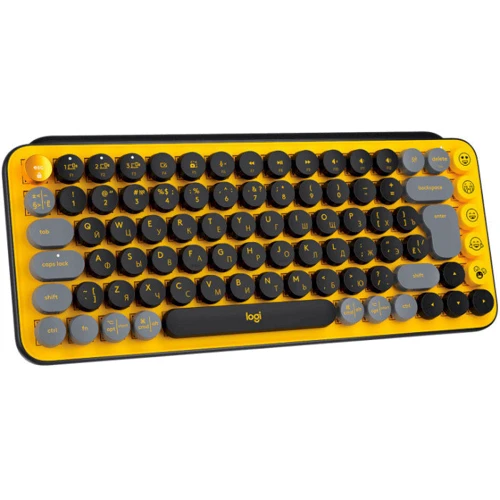 Клавіатура Logitech POP Keys Wireless Mechanical Keyboard Blast Yellow (920-010716): Підключення бездротове