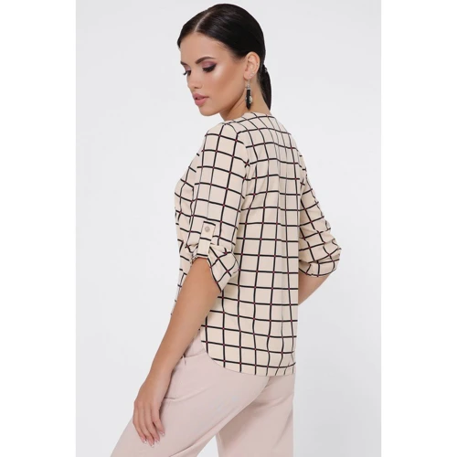 Блуза FashionUp BZ-1786B 44 бежева з рукавом 3/4: Сезон Демісезон