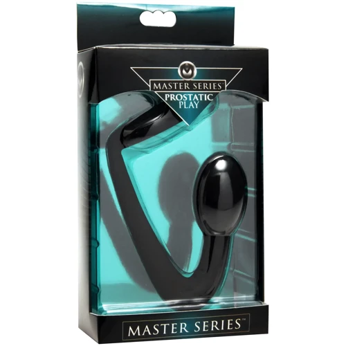 Стимулятор простаты с эрекционным кольцом Prostatic Play Silicone Cock Ring and Prostate Plug (черный)